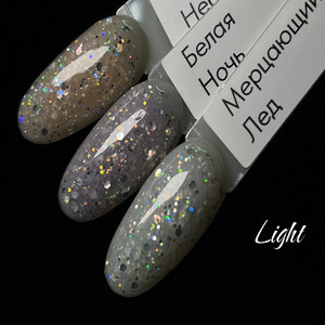 Палитры на гели LuxLak Light (мерцающий лед, белая ночь, звездное небо)